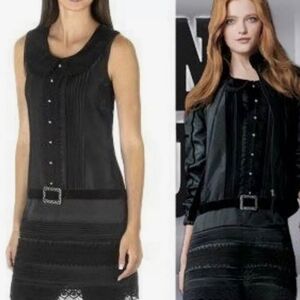 Anna Sui for Target Black Belted drop Waist Silky Lace details Dress Size 11.